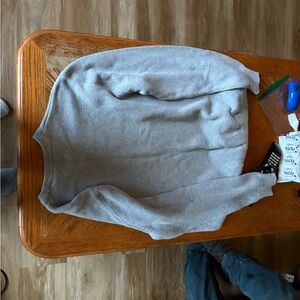 Chaps Gray Crewneck Sweater Soft Knit Casual